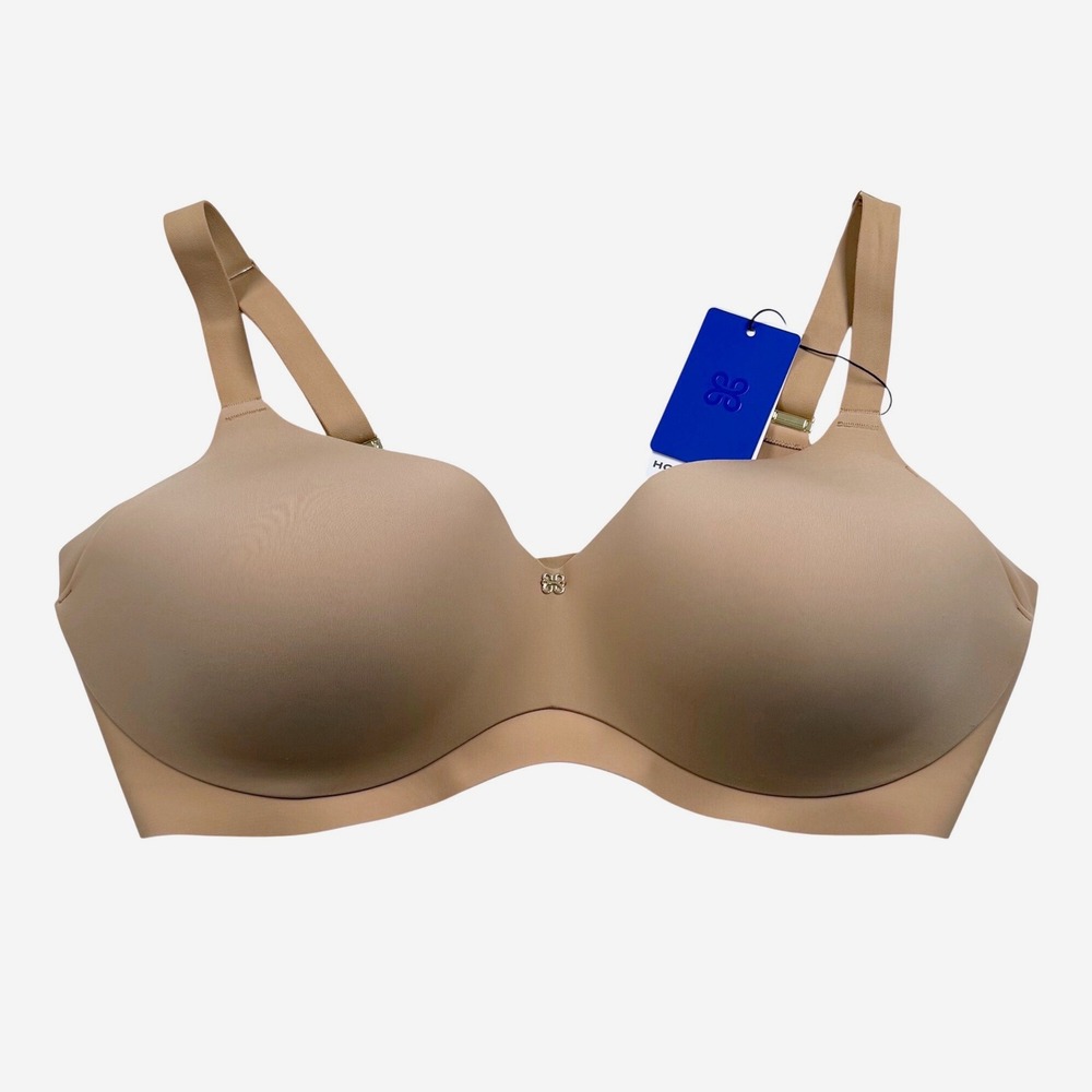 Honeylove CloudEmbrace Bra Womens 40D Tan Sand Wireless Seamless Support New